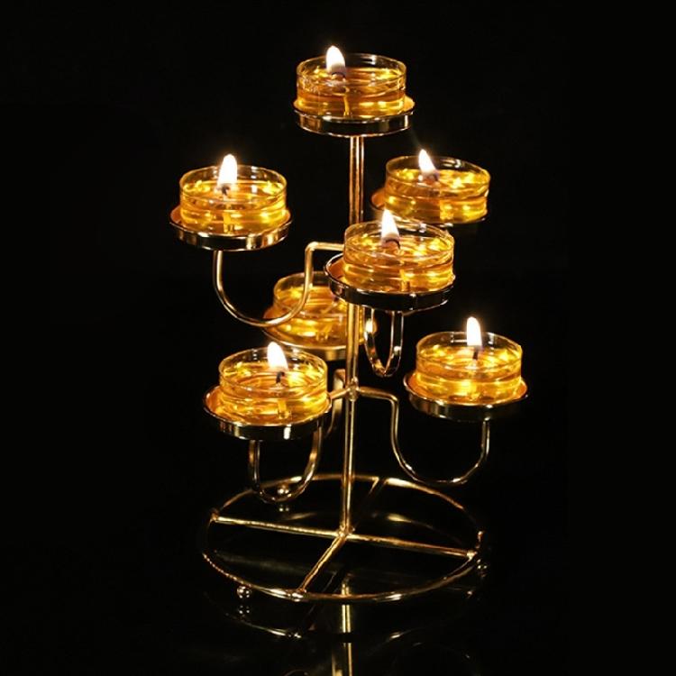 Metal Candle Stand Decorative Candlesticks 7 Butter Candle Lamp Holder Decoratio