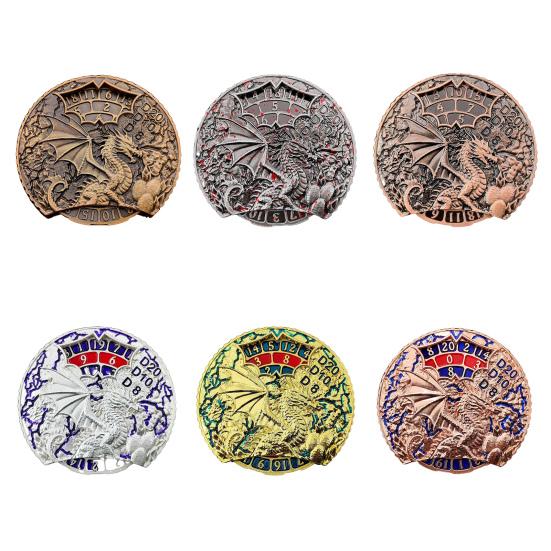 Драконья рулетка кости Fidget Spinner прочный цинковый сплав 7-в-1 винтажный дракон вращающийся кончик пальца гироскоп металлические кости реквизит для ролевых игр RPG