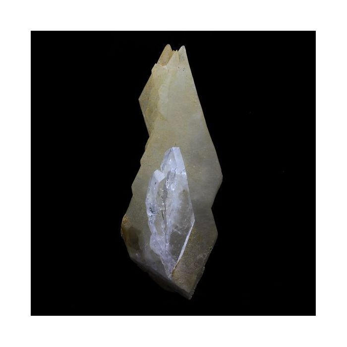 Pierres et Minéraux. Quartz à Ame + Calcite. 266.0 ct. Le Noirey, Saint-Jean-de-Maurienne, Savoie, France.