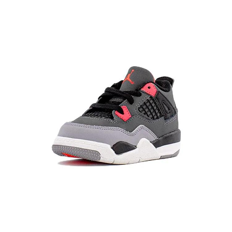 Air Jordan 4 Retro Toddler 'Infrared' (Unisex) Dark Grey / Infrared 23 / Black / Cement Grey Toddler Shoes BQ7670 061