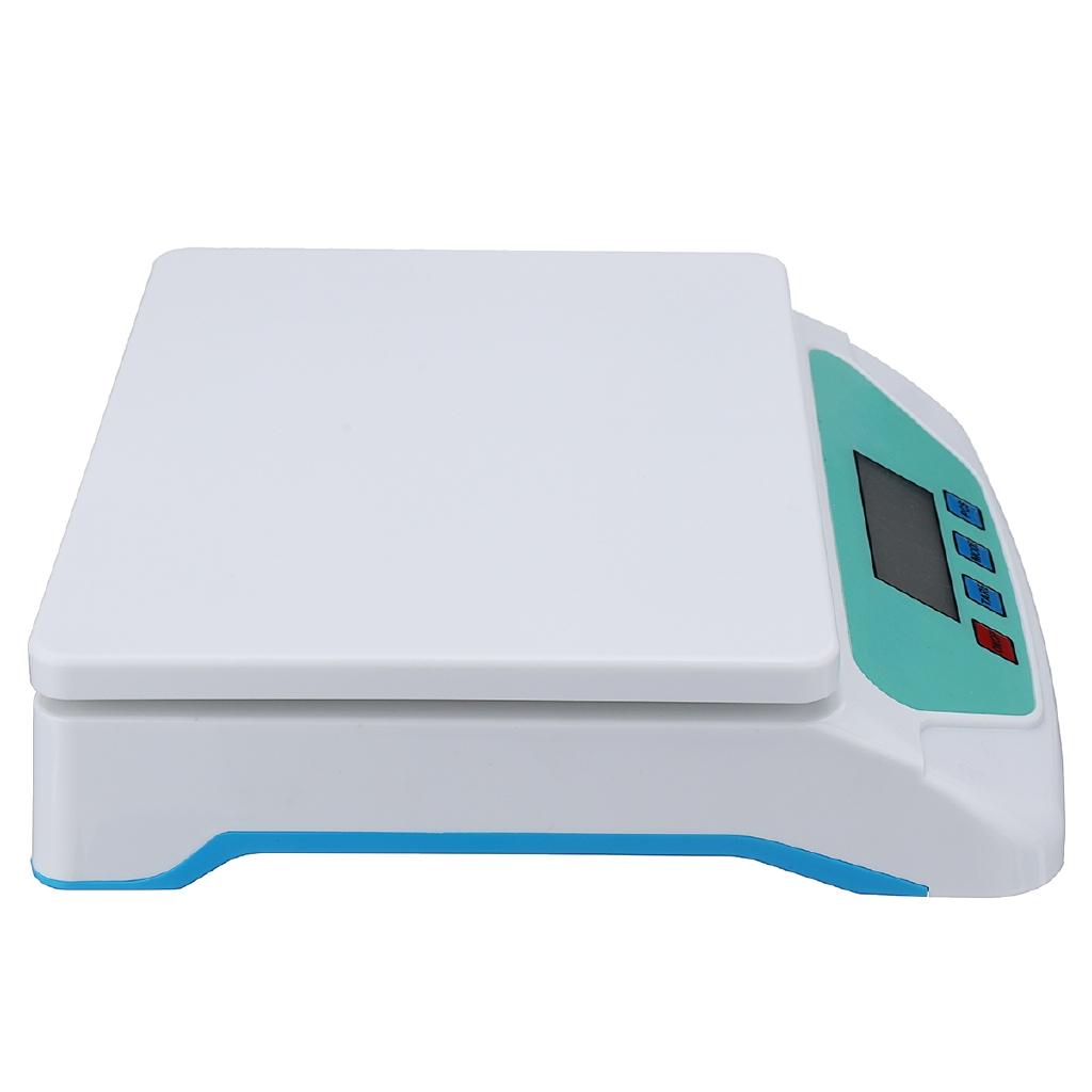 White 30kg TS500 Plastic White Electronic Scales Weighing Kitchen Scales Grams Balance LCD Display Universal for Home Electronic Balance Weight