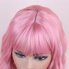 Pink Blond Dark Brown Synthetic Wigs Short Wavy Bob Wigs with Bangs for Women Daily Cosplay Natural Hair Wig Heat Resistant Fiber