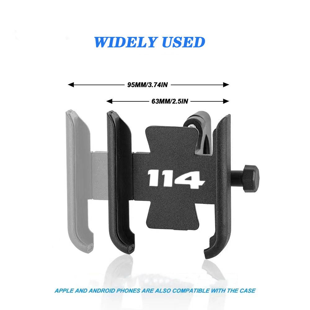 For Harley Softail Fat Boy Road Glide 114 FLFB FLFBS Street Bob Motorcycle Handlebar Mirror Mobile Phone Holder Stand Bracket