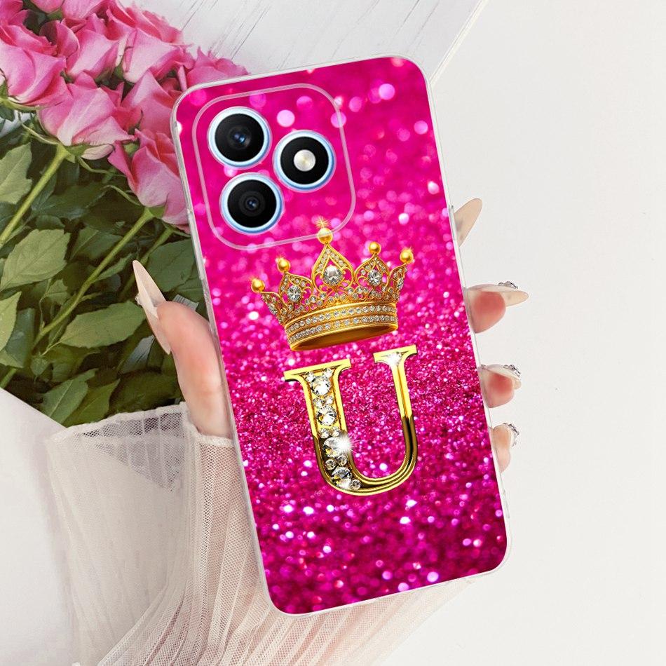 Для Honor X8d 2026 Модный чехол для телефона с буквой-короной Для Honor X8D 4G Мягкие силиконовые ТПУ чехлы