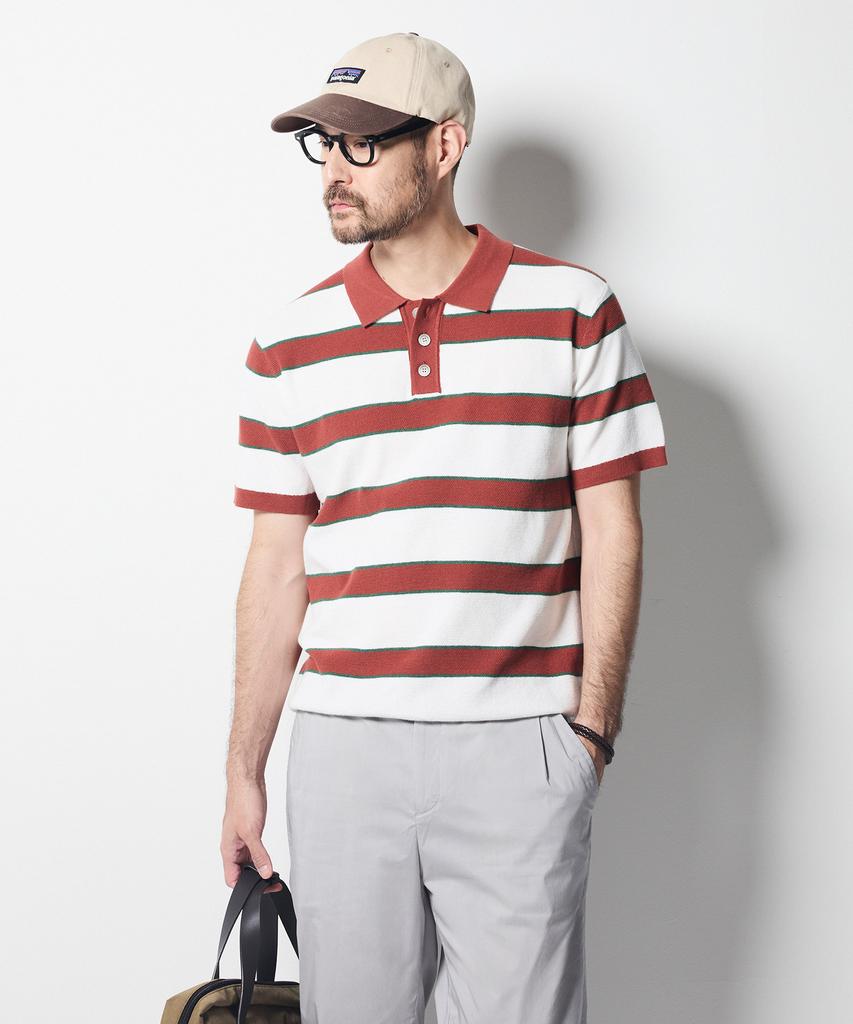 STCO Diems Striped Collar Knit Orange (Classic Fit)_Dgkvb61Cto