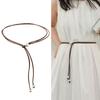 Women Belt Adjustable Design Imitation Leather Waistband Thin Rope Dress Shirt Top Versatile Belt Fashion Accessories