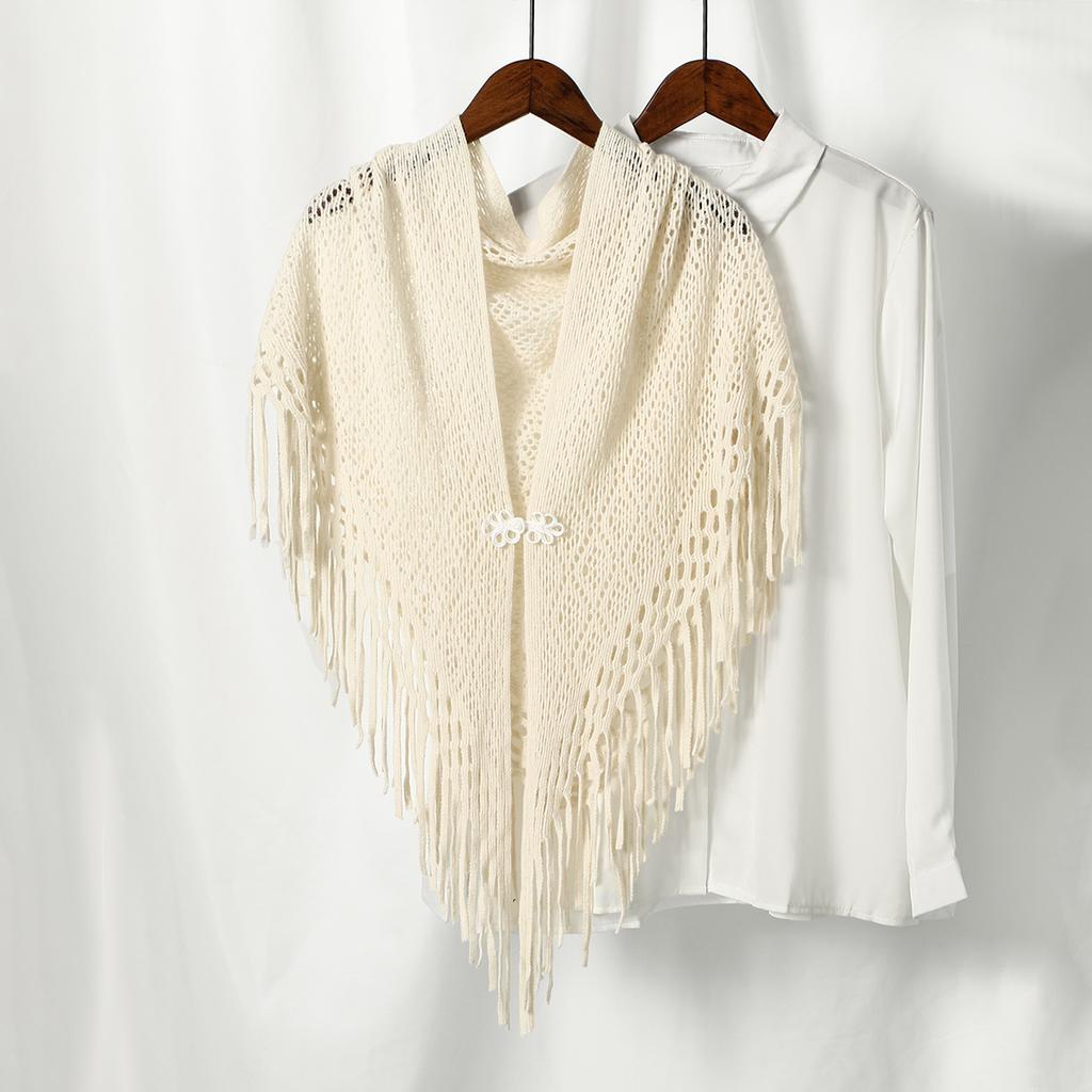 Новые вязаные хлопковые шали с кисточками, треугольный шарф, женские мягкие высококачественные накидки, дорожный пляжный кейп, женские ажурные модные шарфы