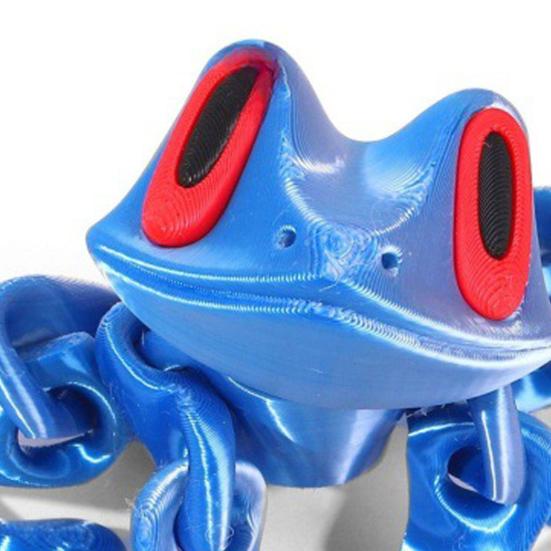 3D-печатная магнитная игрушка-лягушка с подвижными суставами, магнит на холодильник в виде лягушки, шарнирная подвижная модель лягушки, фигурка, украшение, орнамент