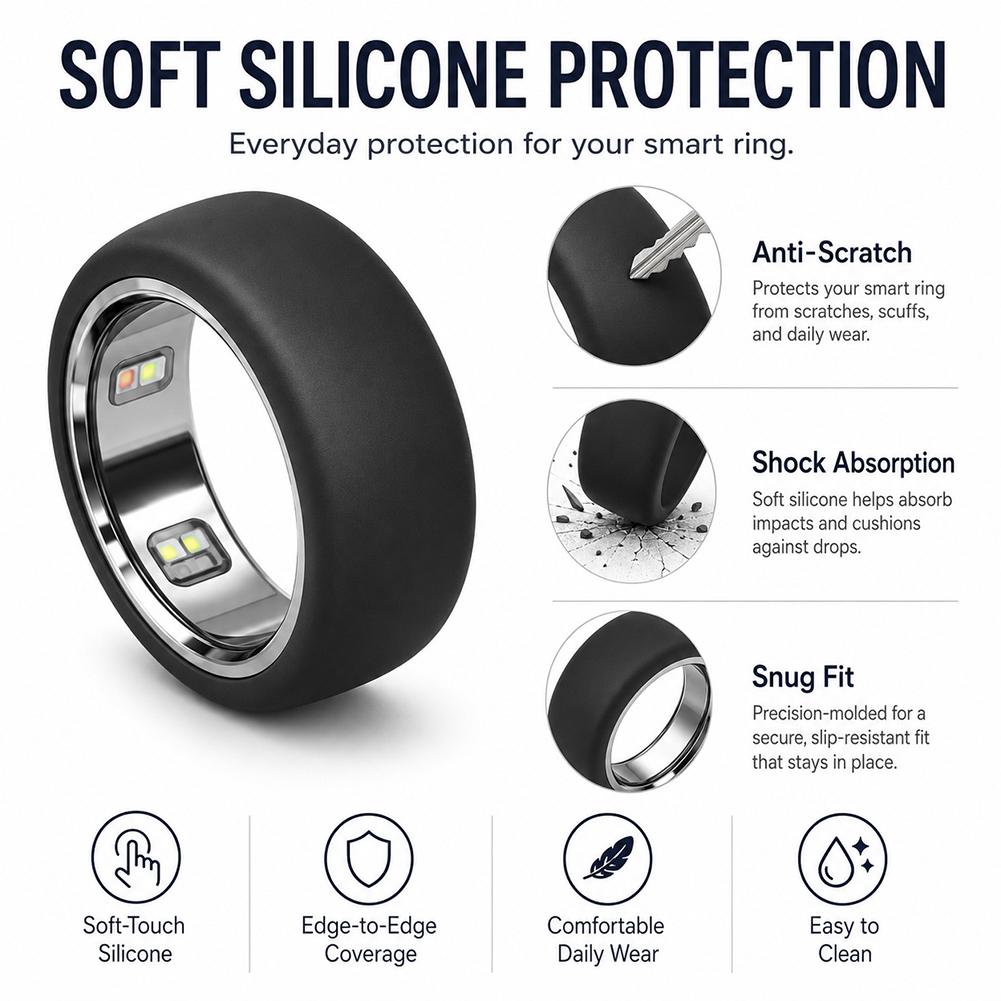 Силиконовое кольцо Защитный чехол Для Oura Ring 5 Чехлов-колец Защита от царапин Аксессуары для тренировок Мужчины Женщины Чехол Обертка на палец