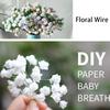 100Pcs Iron Wire Floral Wire Stems 40cm Artificial Branches Twigs Paper Floral Wire  Home Decor