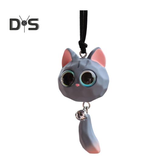 Подвесное украшение для автомобиля в виде кошки, симпатичная лиса, украшение для зеркала заднего вида автомобиля, декоративные аксессуары для салона автомобиля