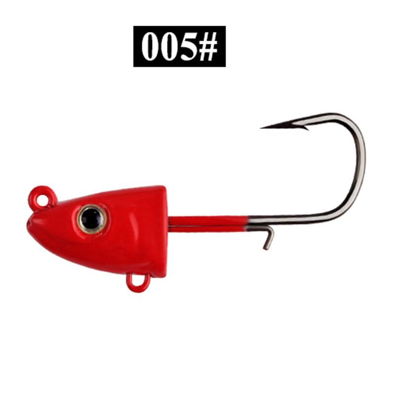 2 шт. рыболовный крючок с джиг-головкой 10 г 25 г 45 г рыболовный крючок с рыбьей головой для мягких рыболовных снастей