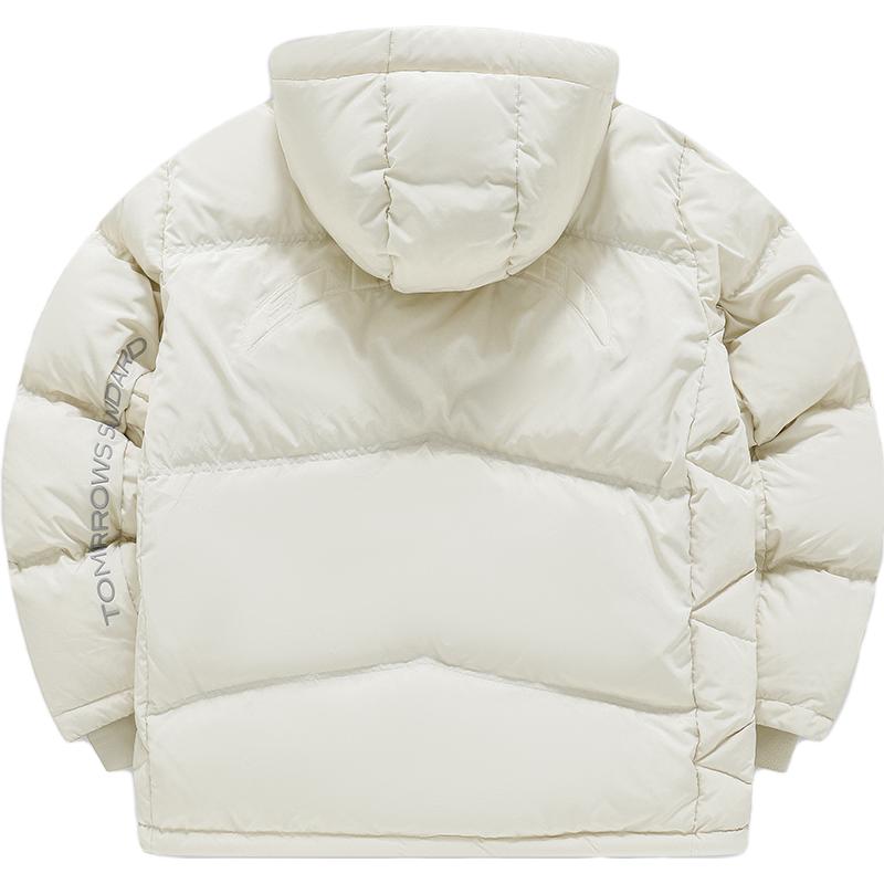 Fila Fusion Модная свободная парка с капюшоном из пуха 'Хлеб' 1911 года, унисекс, верхняя одежда, серо-бежевый, T11U343901F-BG
