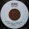 7-дюймовая пластинка SIZZLA / SQJ - Женщина не может слишком много (Фиеста Хип Хоп НИКАКОЙ RMC Records Ямайка Регги, Ска и Даб Б/У