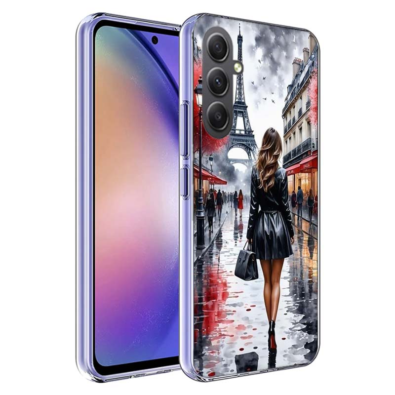 Eiffel Tower Art Phone Case for Samsung A17 A37 A57 A07 A16 A26 A36 A56 A06 A02S A12 A22 A32 A52S A04S A14 A24 A34 A54 A03 A13 A