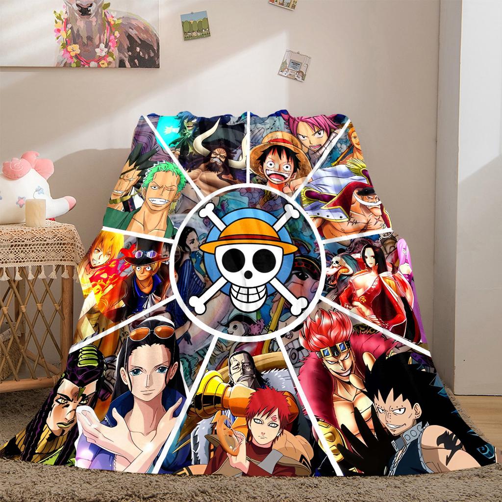 Anime Pirate Adventure All-Season Versatile Travel Blanket Compact Suitable for Office Nap & Outdoor Camping LXR157
