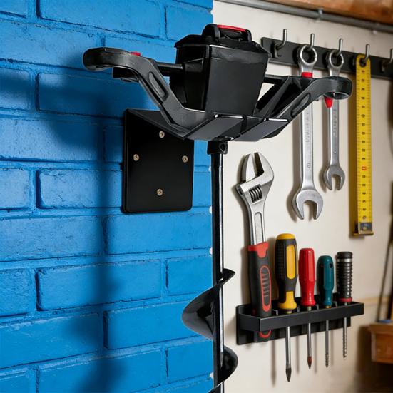 Настенное крепление для ледобура Сверхпрочный держатель для ледобура из нержавеющей стали Кронштейн для хранения ледобура с распорными винтами для легкой и надежной сборки