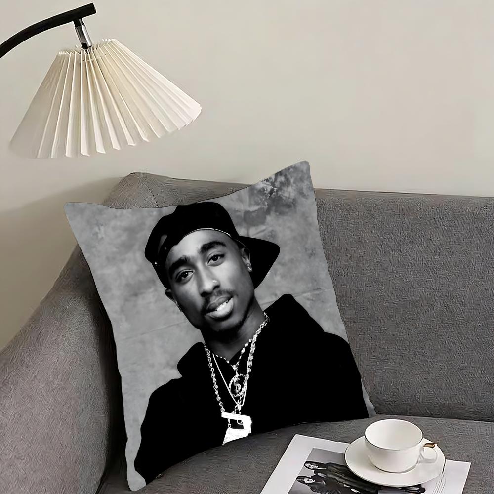 T-Tupac Shakurr Рэпер Наволочка Подушка Ультра Мягкая Кожевенная Ткань Облако Подобный Комфорт и Скрытая Молния
