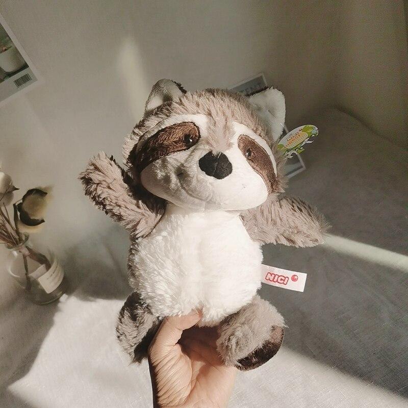 1PC 25cm Gray Raccoon Plush Toy Kawaii Cute Soft Stuffed Animals Doll Pillow For Girls Children Kids Baby Girl Birthday Gift