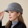 French Fashion Bow Bucket Hat Women's Winter Warm Wool Basin Hat Elegant Top Hat