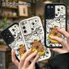 Phone Case: 2D flat, suitable for Samsung Galaxy A34 A35 M05 M06 S20 S22 S21 FE Plus 5G protective cases, floating capybara, perfect Christmas and Hal