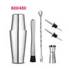 UPORS Stainless Steel Cocktail Shaker Mixer Wine Martini Boston Shaker For Bartender Drink Party Bar Tools 550ML/750ML 7