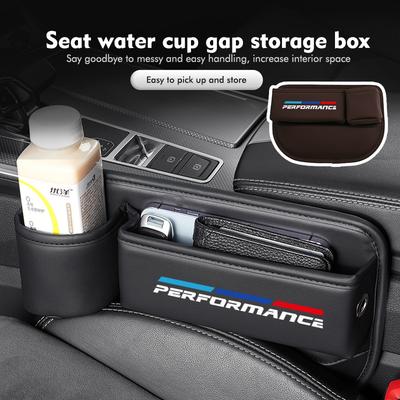 Universal Car Seat Gap Filler Water Cup Phone Key Storage Box For BMW E91 X5 E70 F11 E30 F31 X3 F25 F32 X7 YDSW2