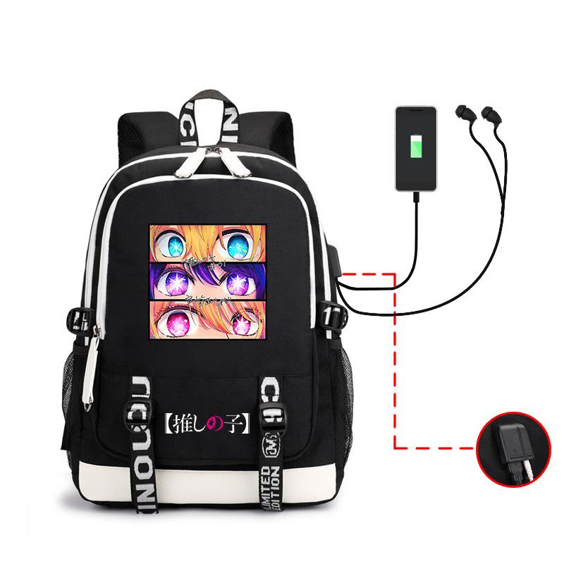 Школьная сумка с анимацией, USB, многофункциональная, большой емкости, сумка для компьютера, рюкзак для путешествий на открытом воздухе