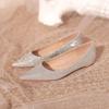 Woman Flats Gold Wedding Bride Shoe Pointed Toe Sexy Shoes For Women High Quality Fashion Novelties