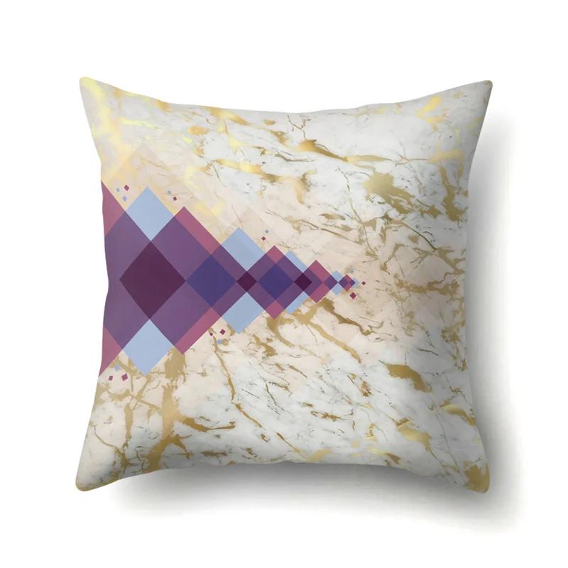 45x45 см наволочка с геометрическими полосками простая мраморная лоскутная наволочка для подушки художественный линейный диван офисное сиденье домашний декор