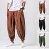 Fashion Drawstring Harem Pants Men's Baggy Jogging Pants Japanese Men Wide Leg Pants Male Casual Loose Trousers