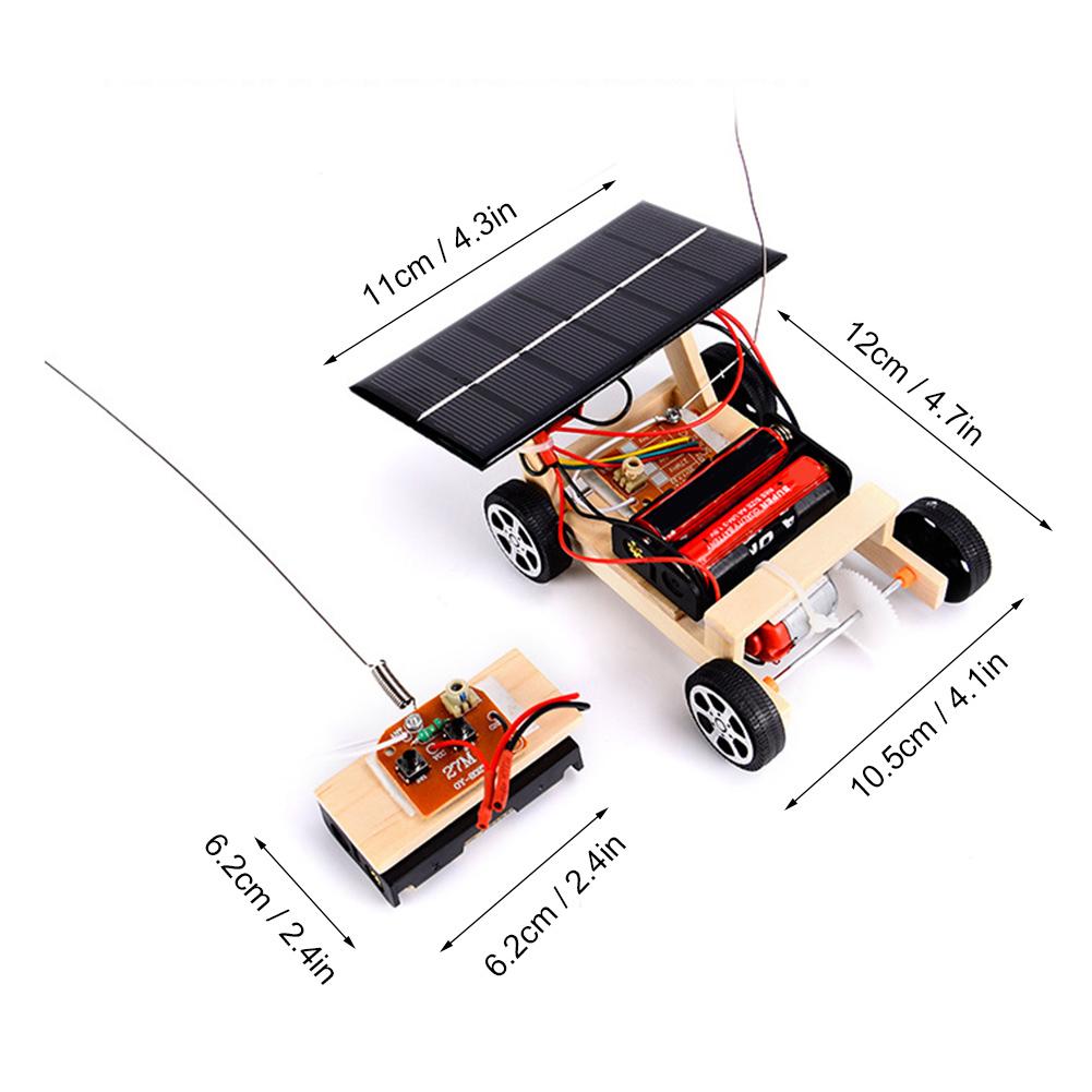 Kids Educational RC Toys DIY Assembled Solar Remote Control Car Set