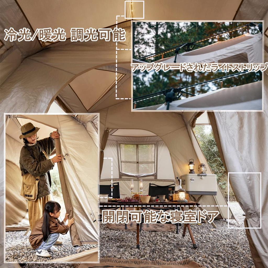 Naturehike Палатка One Touch для 5 человек, парковая палатка типа «лодж», для кемпинга, простая в установке, защита от ультрафиолета, отдельно стоящая, двухслойная, с напором воды, 2 передних элемента