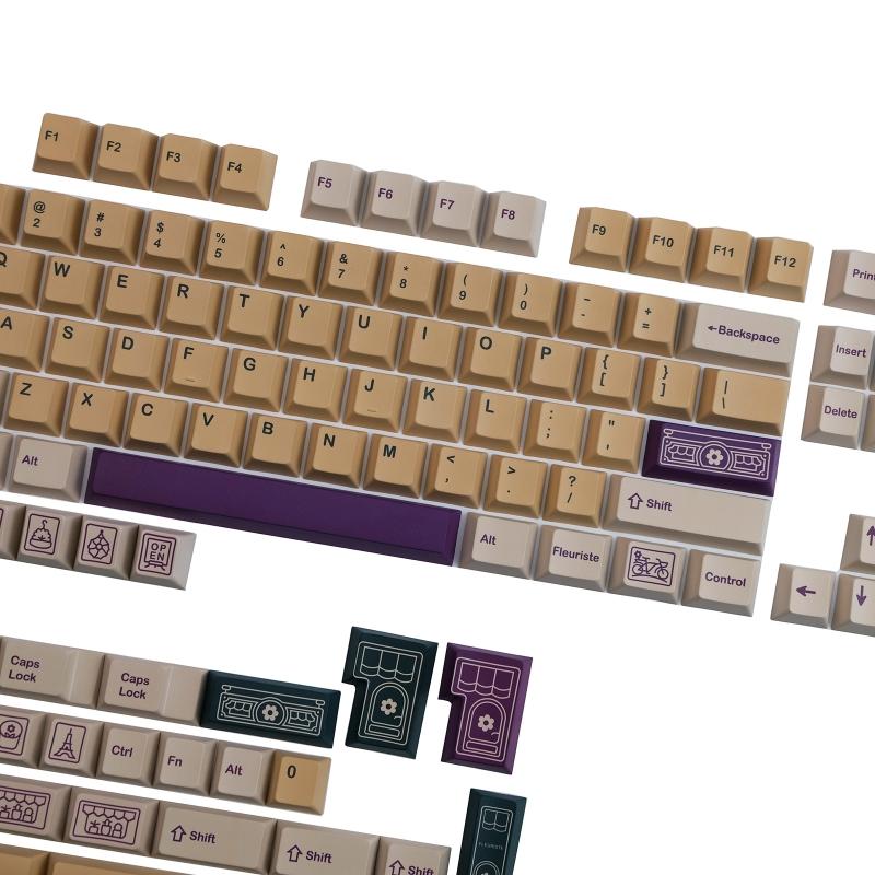 143 клавиши Florist Keycaps Profile PBT Dye Sublimation Mechanical Keyboard Keycap для MX h 61/68/87/98/104
