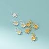 Daisy Flower Charms Anti Tarnish Process 925 Sterling Silver Supplies for Jewelry Necklace