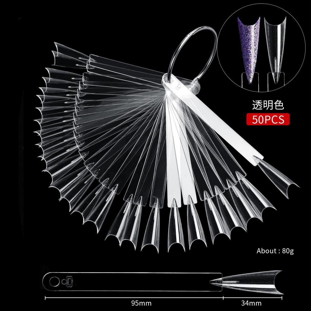 Образцы для нейл-арта, 50 шт., веерная цветовая карта, демонстрационная доска для отработки образцов лака для ногтей, клей для лака