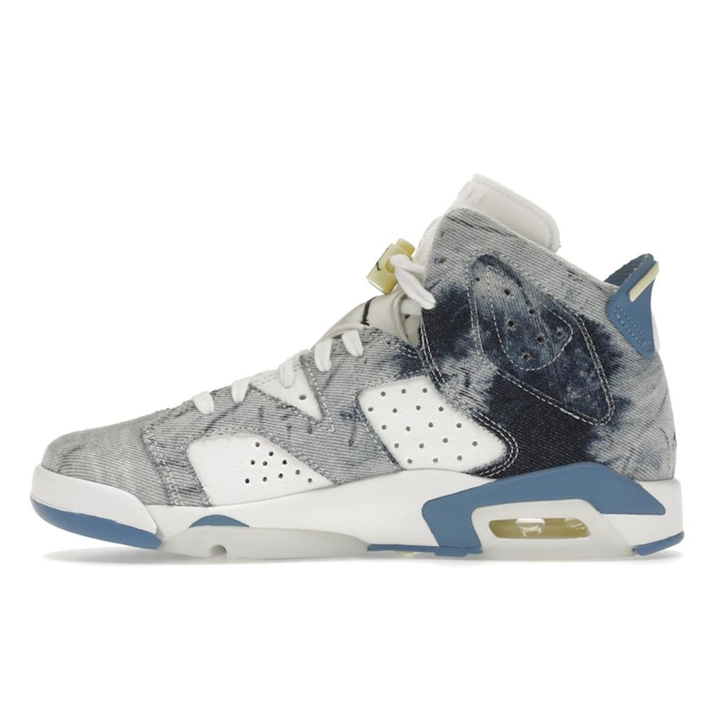 Детские кроссовки Air Jordan 6 Retro GS Washed Denim 2022 Blue White Dutch-Blue DM9045-100