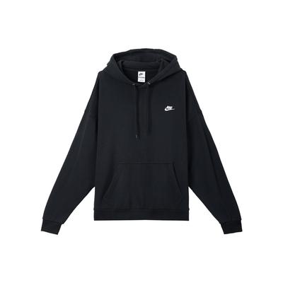 Nike Клубный свитер с капюшоном и однотонным логотипом, длинный рукав, мужская толстовка, черный цвет HJ1817-010