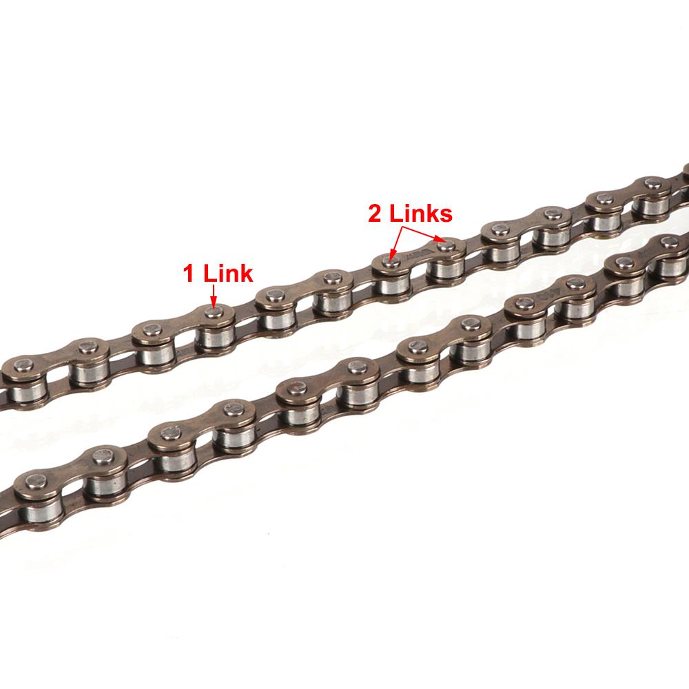 Bicycle #410 Single Speed Chain Replacement Parts 92/104/110/114//118/130/136L Links Electric Bike 1/2"x1/8" Transmission Chain