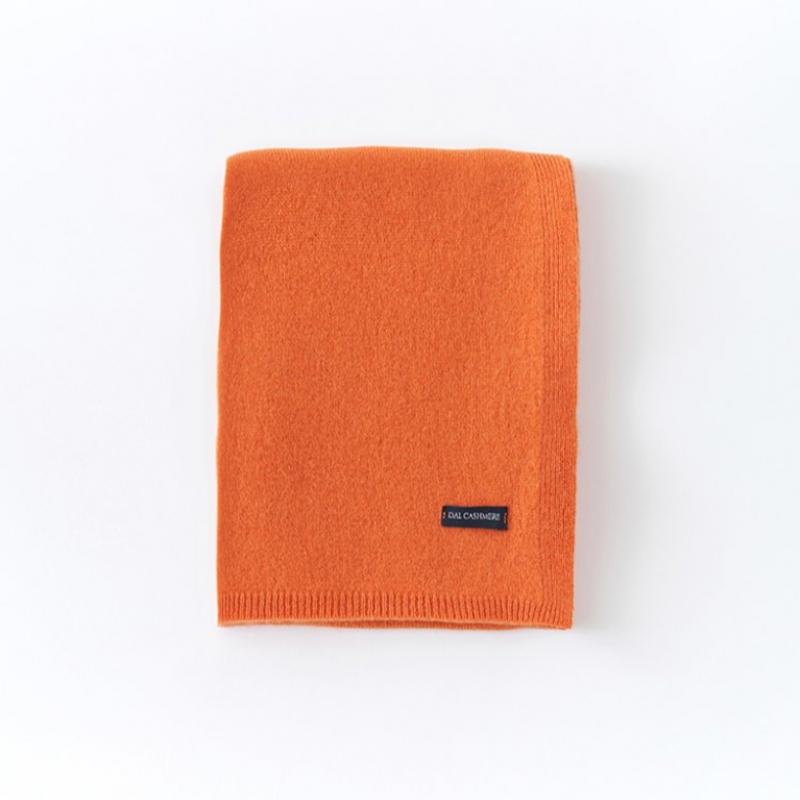 Dal Cashmere Premium Cashmere 100 Knit Muffler Orange