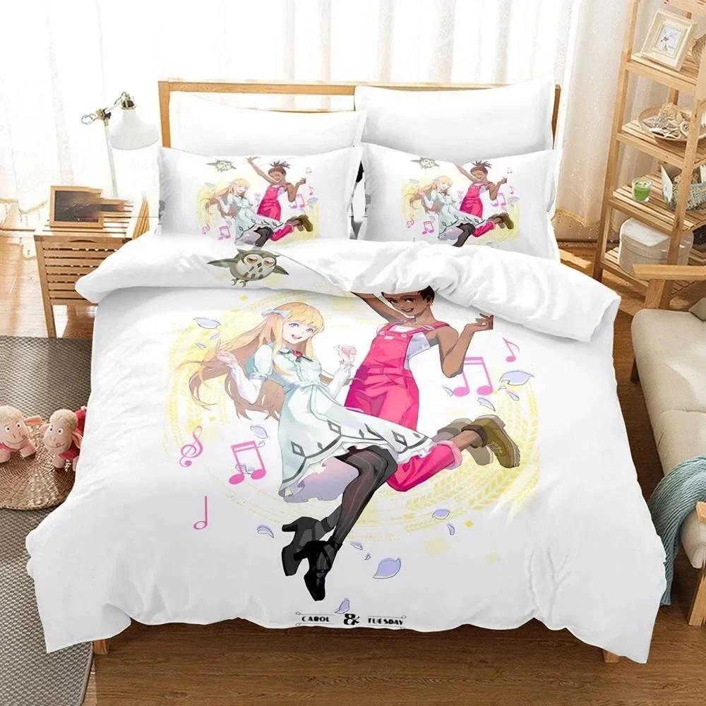 3D Комплект постельного белья Carole & Tuesday Напечатанный Комплект постельного белья С наволочкой Постельное Мягкое Пододеяльник Мягкий Односпальный Двуспальный Квин Супер Кинг-размера Размеры