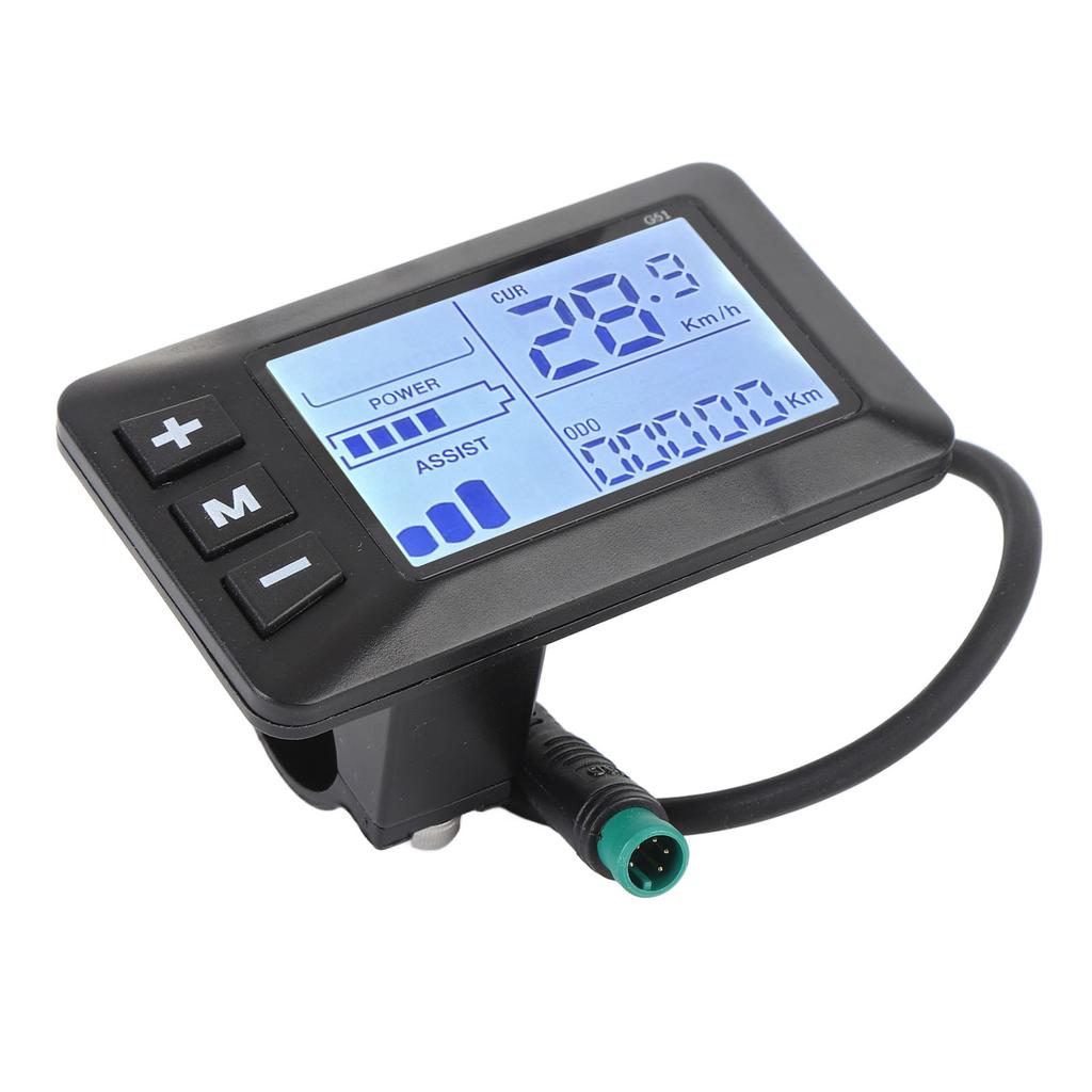 Electric Bike LCD Display Control Panel Bicycle Speedometer Electric Scooter LCD Panel with 5 Pin Connector for