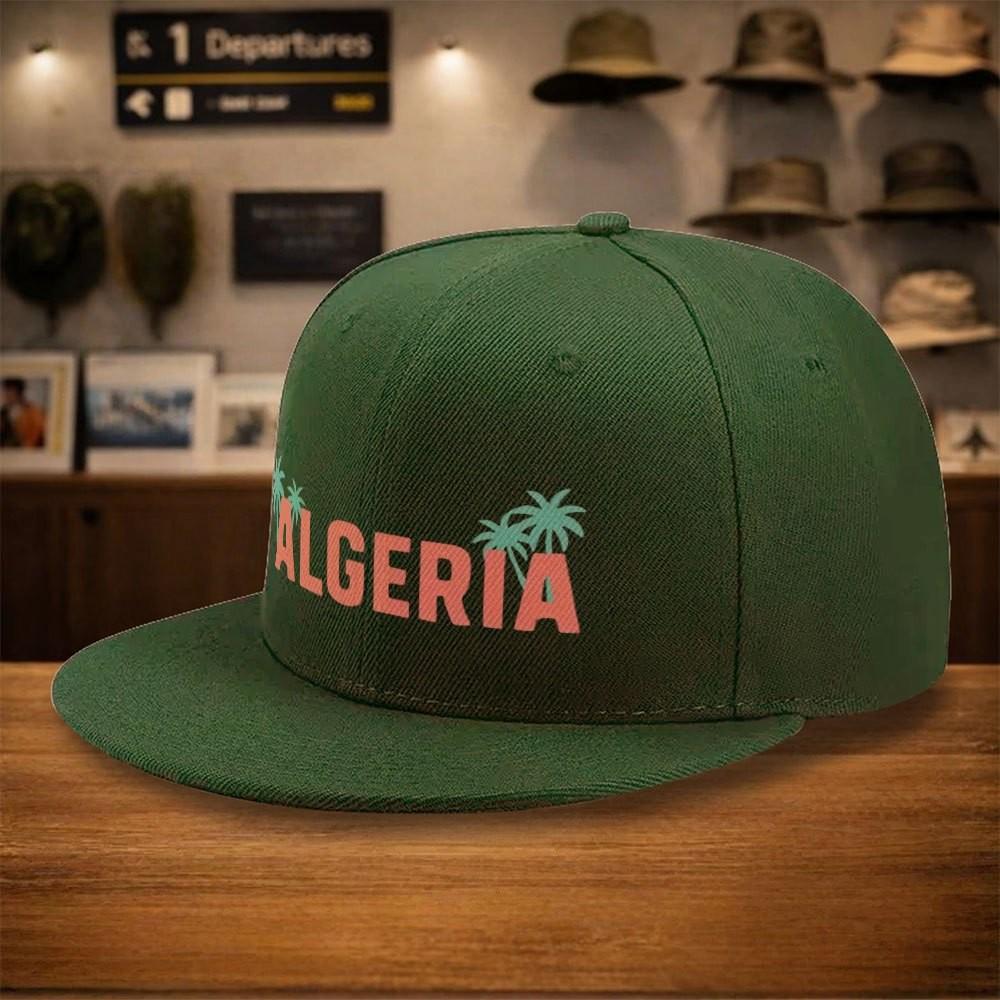 Algeria Palm Trees Graphic Baseball Cap Unisex Polyester Casual Street Style Adult Headwear