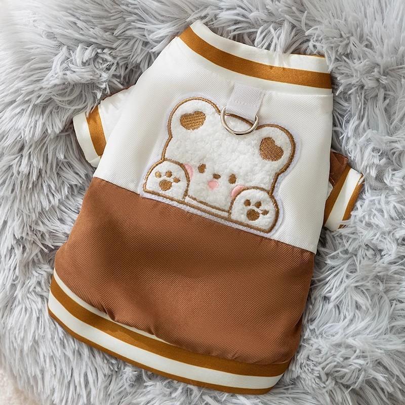 Warm Fleece Dog Coat With Contrast Pockets Medium To Large Breeds Winter