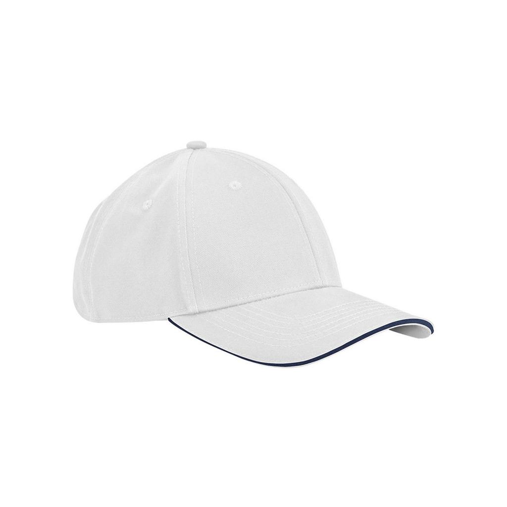 Beechfield Classic 6 Panel Organic Cotton Sandwich Peak Cap