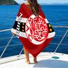 1PC Custom Name Beach Towel Wydad Football Club Crest Beach Towel, Suitable for Camping, Travel, Beach Accessories, Super Absorbent, Family Gift
