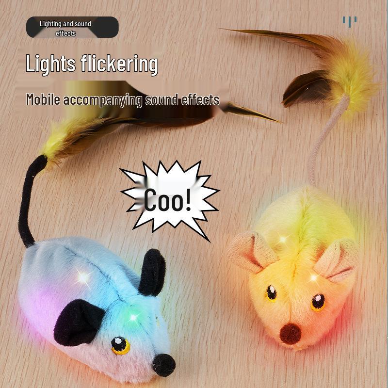 Interactive Plush Cat Toy: Self-Charging Electric Mouse & Rabbit for Pet Entertainment