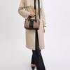 Coach Rowan 25 Metal Logo Zipper Closure Coated Canvas Shoulder Crossbody Tote Bag Medium Women handbags Brown Black CW376-IMQRX