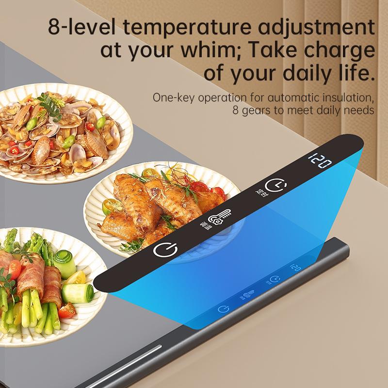 Flexible Silicone Food Warmer Mat Foldable Food Warming Tray Electric Food Warming Mat Warm Cutting Board Constant Warm Dishes