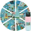50Pcs Elegant Blue Vintage Painting Stickers Decals Decoration Suitcase Scrapbooking Laptop Phone Stationery Toy Gift
